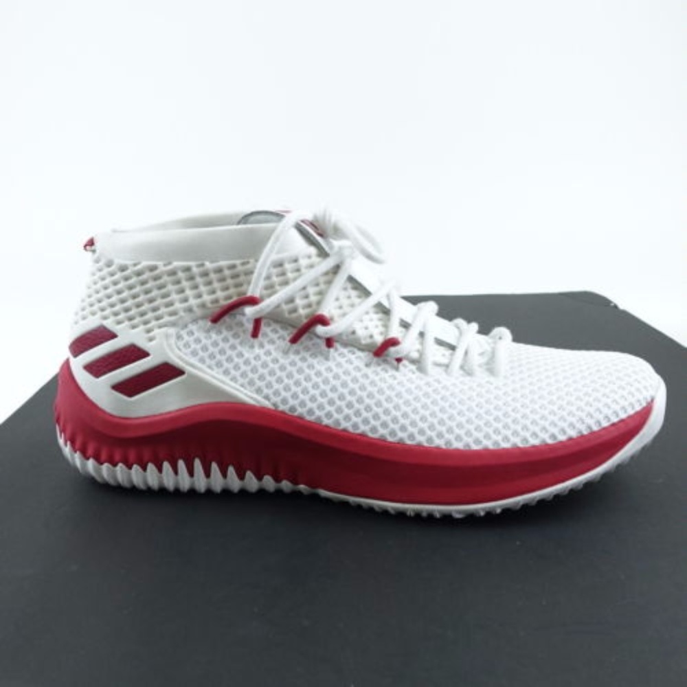 Adidas Dame Rip City 4  Rare Red White Sz 12.5 - Picture 2 of 7